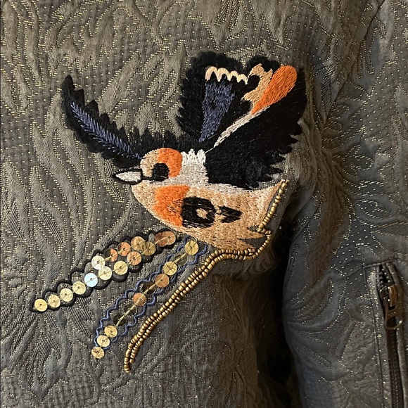 Miss Me Vintage Embroidered Bomber Jacket women’s size M - Picture 2 of 4